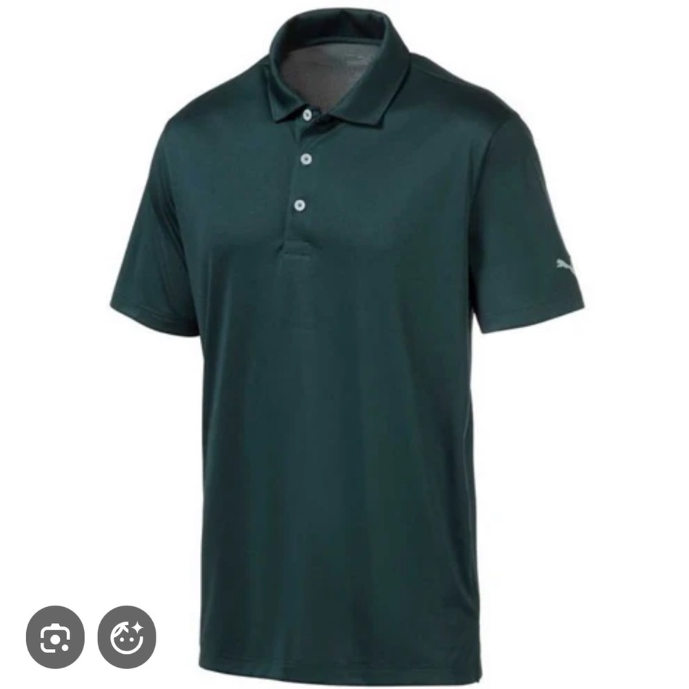 Men's Dark Green Polo Shirt Puma Large